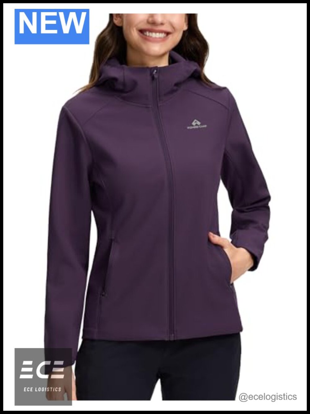 Women's Softshell Jacket Fleece Lined Hood 30k Waterproof Windbreaker